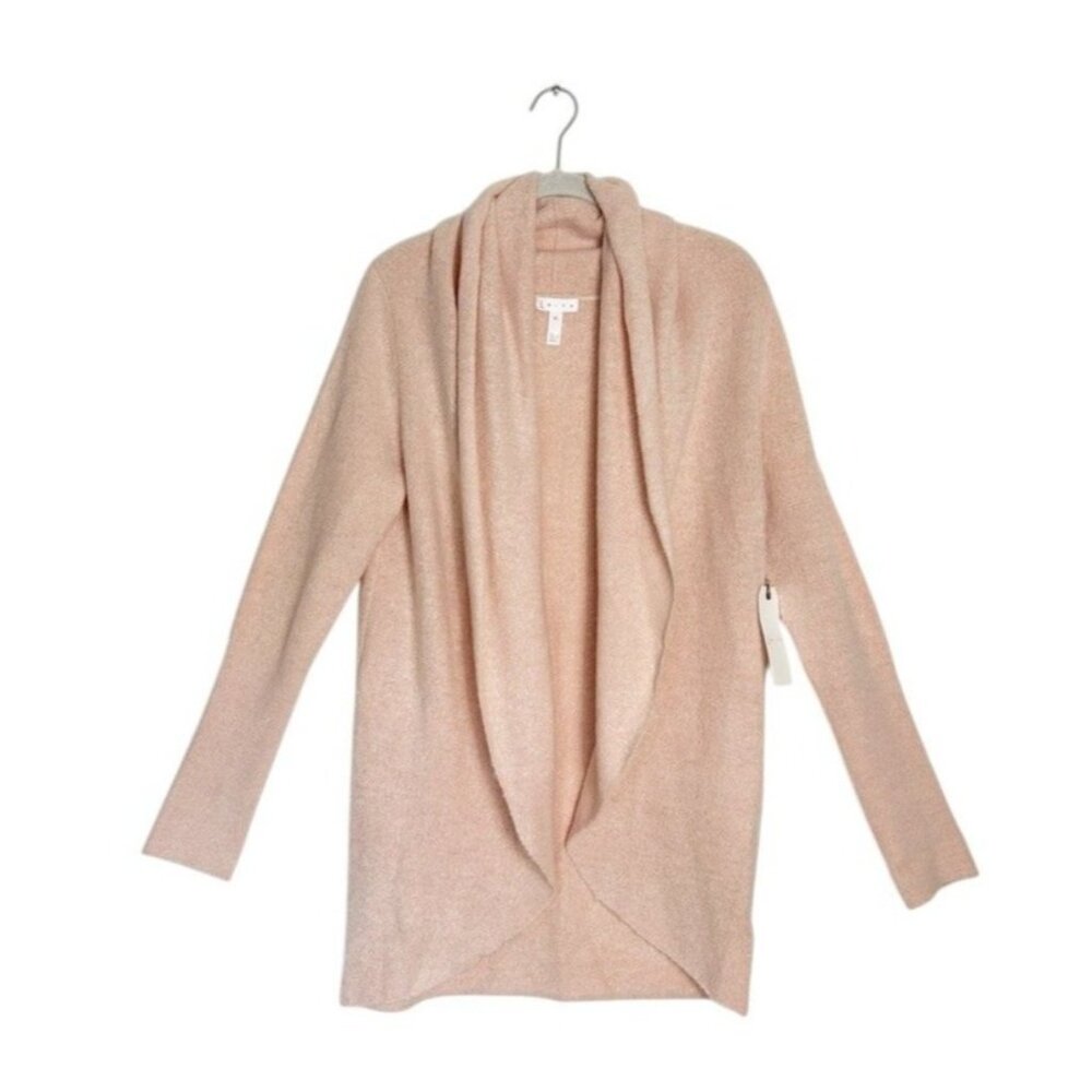 Leith Nordstrom Midi Open Shawl Cardigan in Pink Tan Heather - Sz XS - New
